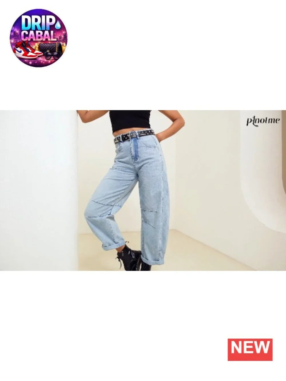 Baggy Boyfriend Jeans Wide Leg Mid Rise Ankle Denim Pants